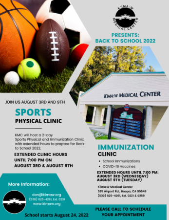 KMC Back to School Sports Physicals and Immunization Clinic