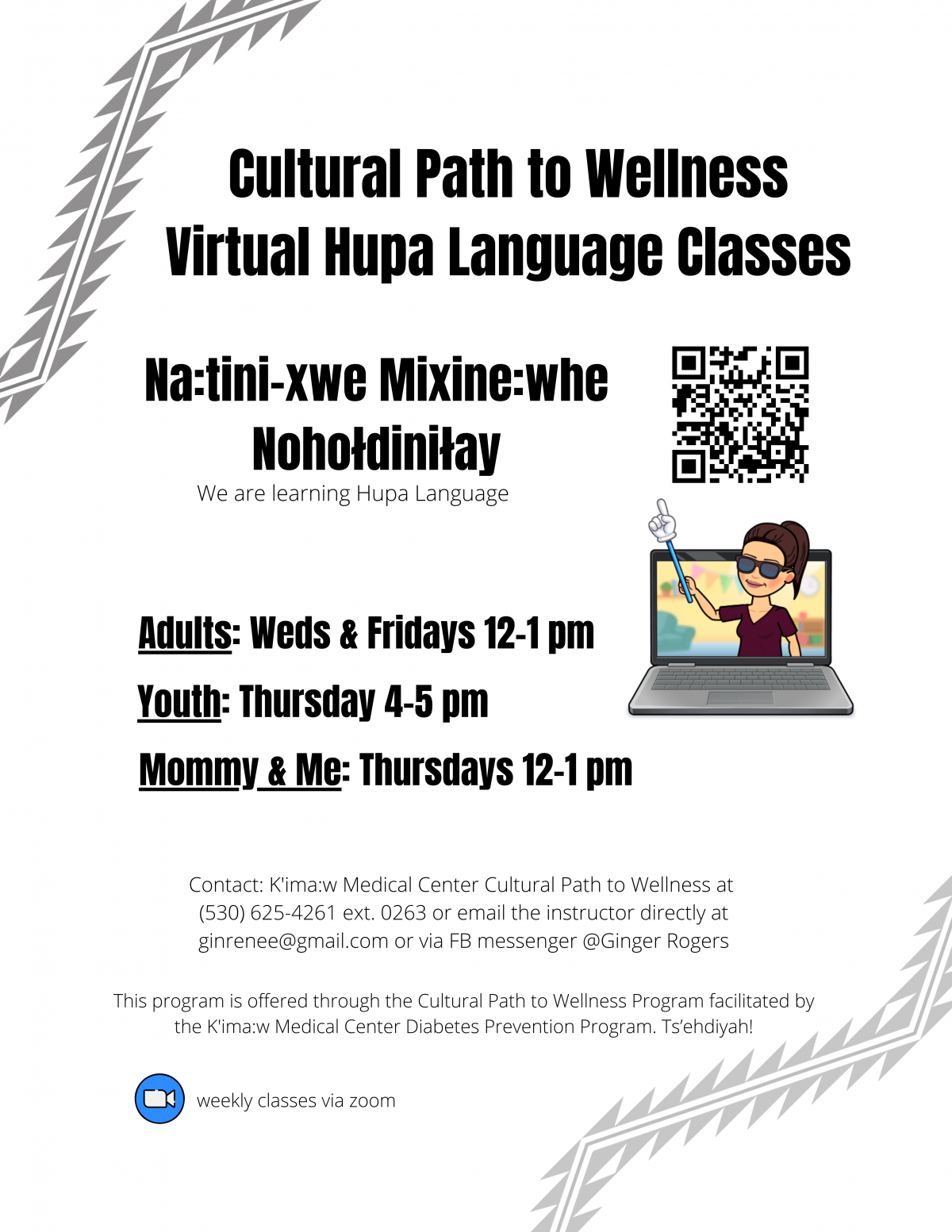 Cultural Path to Wellness Virtual Hupa Language Classes