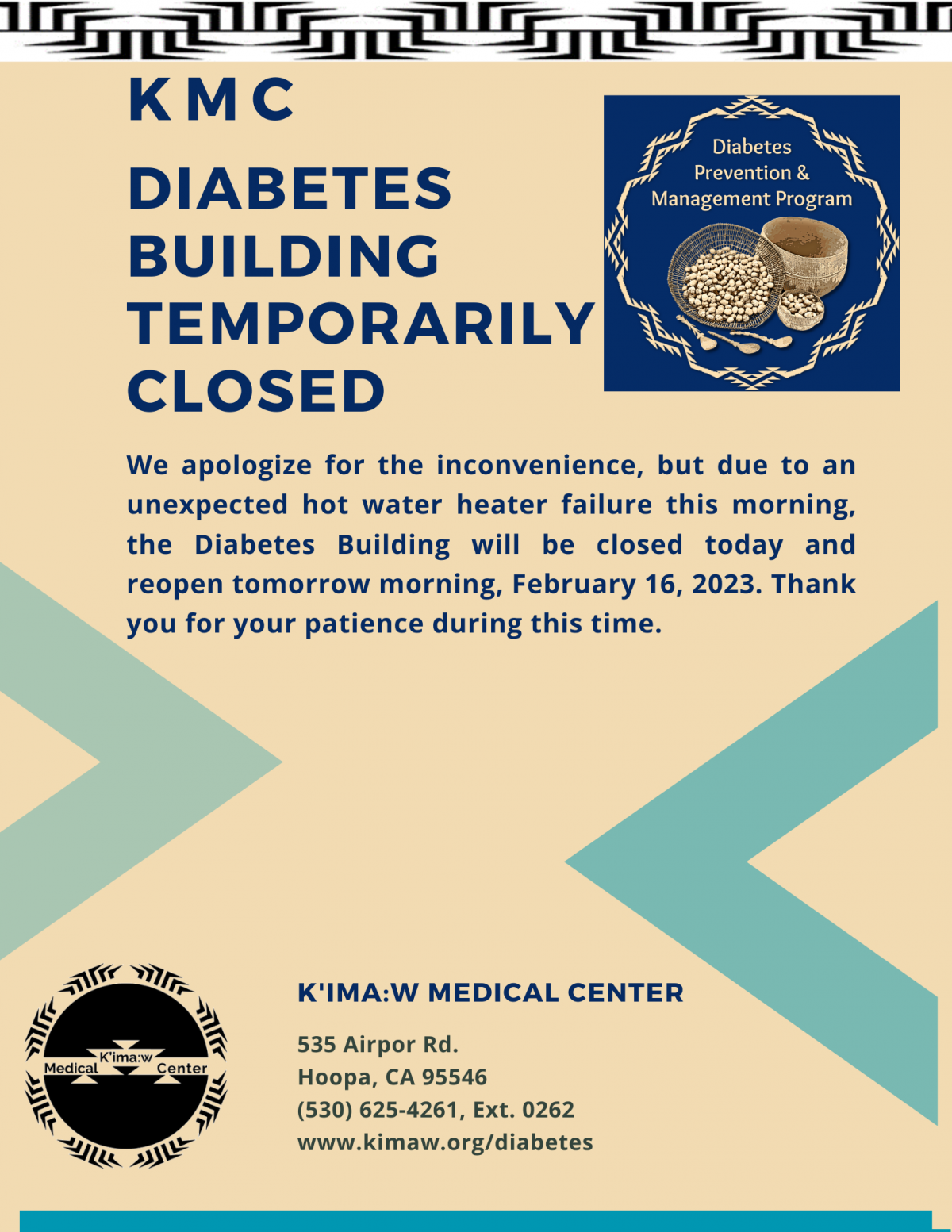 Diabetes Building Temporary Closure