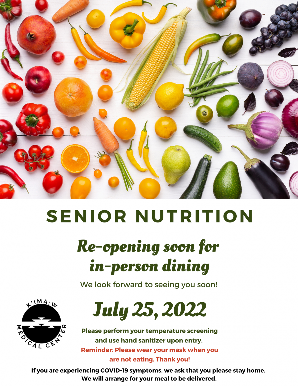 Senior Nutrition Re-opening