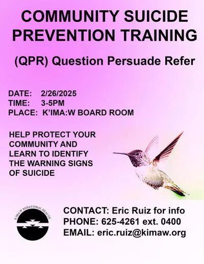 Suicide prevention training