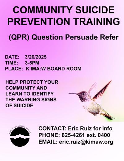Community Suicide Prevention Training