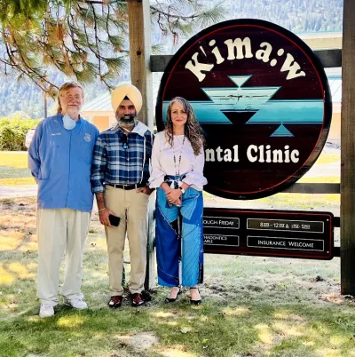 Dr. Bradshaw, Dr. Atwal, and Marie Harrington